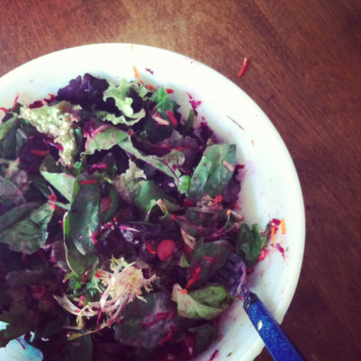 Green Salad with Beet and Carrot